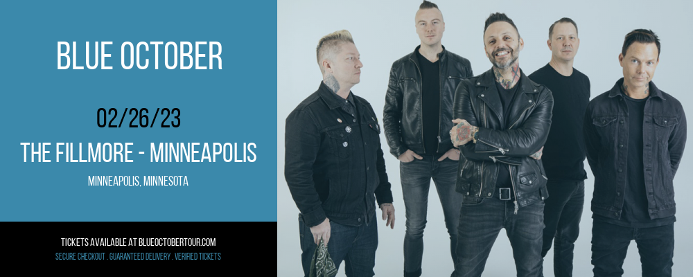 Blue October at Blue October Tour tickets Blue October at Blue October Tour